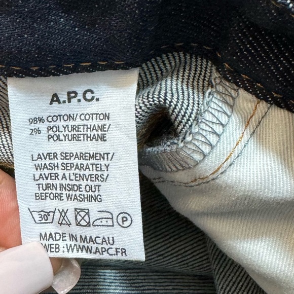New A.P.C High Standard Mid-rise skinny jeans Japanese indigo stretch denim - Picture 4 of 5